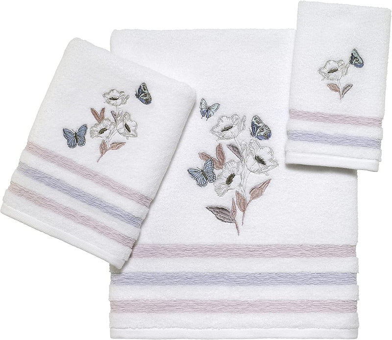 Avanti Linens in the Garden 3 Pc Towel Set, White Home & Garden > Linens & Bedding > Towels Avanti Linens White 3 pc Towel Set 
