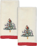 Avanti Linens Spode Christmas Tree Collection, Bath Towel, Red Home & Garden > Linens & Bedding > Towels Avanti Linens Multicolor 2 pc Fingertip Towel Set 