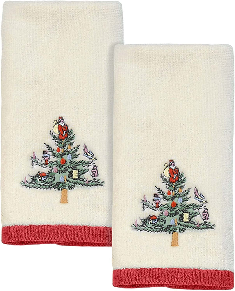 Avanti Linens Spode Christmas Tree Collection, Bath Towel, Red Home & Garden > Linens & Bedding > Towels Avanti Linens Multicolor 2 pc Fingertip Towel Set 