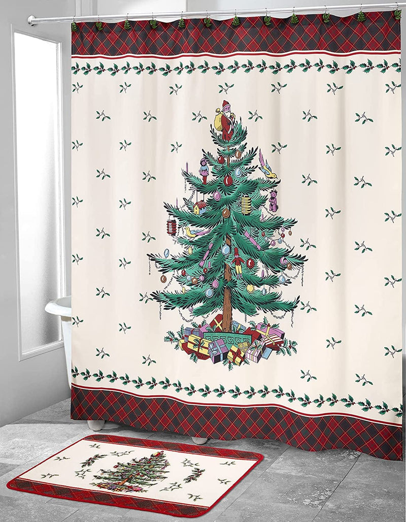 Avanti Linens Spode Christmas Tree Tartan Collection, Shower Curtain, Multicolor Home & Garden > Linens & Bedding > Towels Avanti Linens   