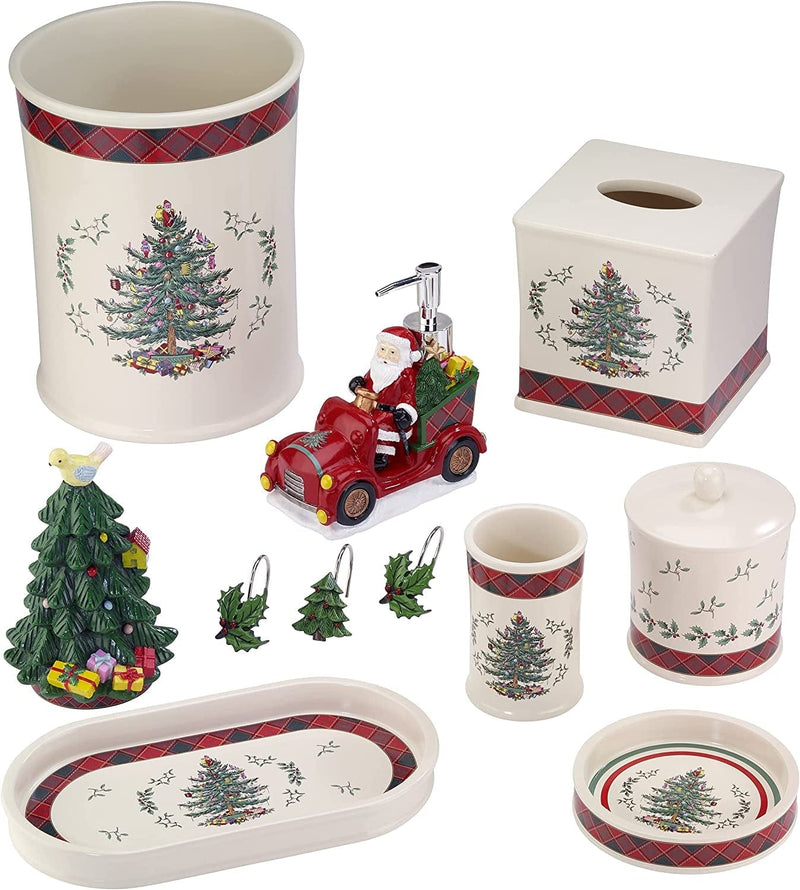 Avanti Linens Spode Christmas Tree Tartan Collection, Shower Curtain, Multicolor Home & Garden > Linens & Bedding > Towels Avanti Linens   