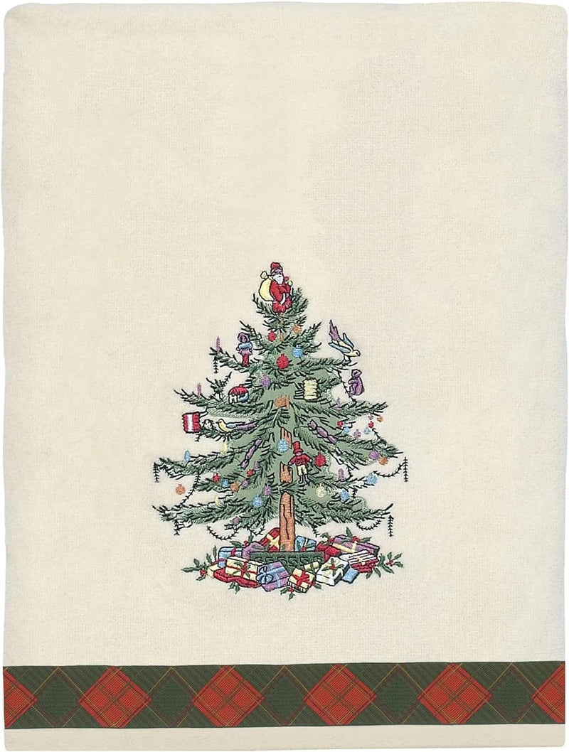 Avanti Linens Spode Christmas Tree Tartan Collection, Shower Curtain, Multicolor Home & Garden > Linens & Bedding > Towels Avanti Linens Ivory Bath Towel 