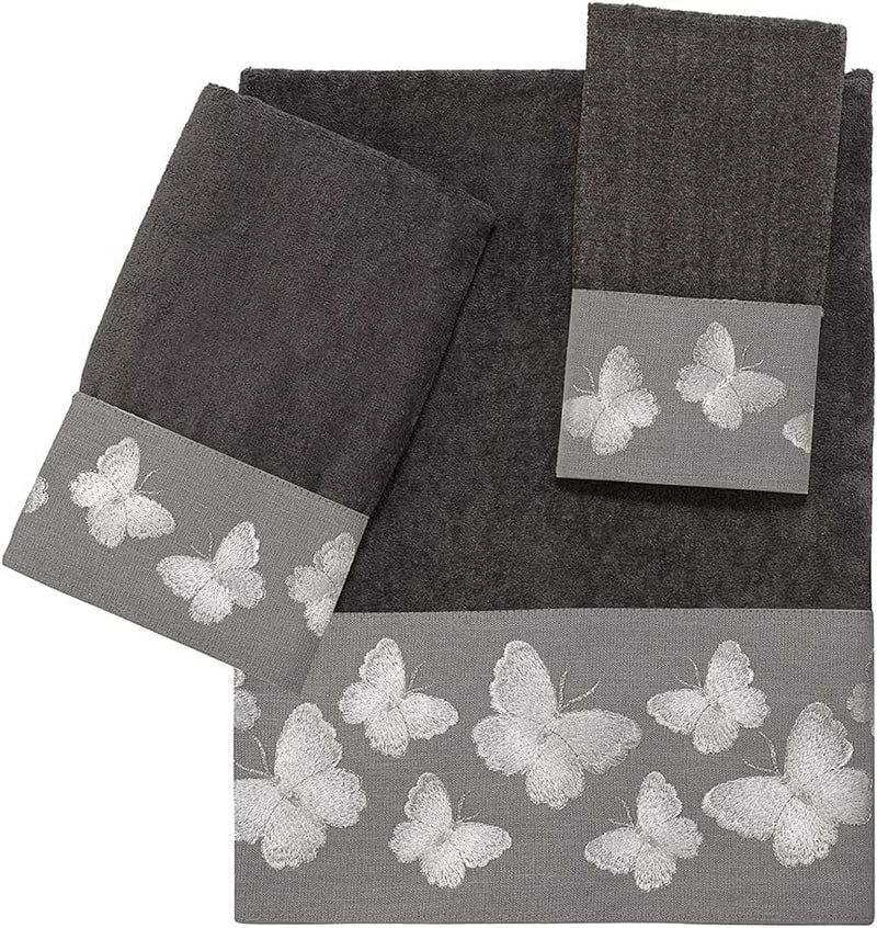 Avanti Linens Yara Collection, Embellished Bath Towel, Granite Home & Garden > Linens & Bedding > Towels Avanti Linens   