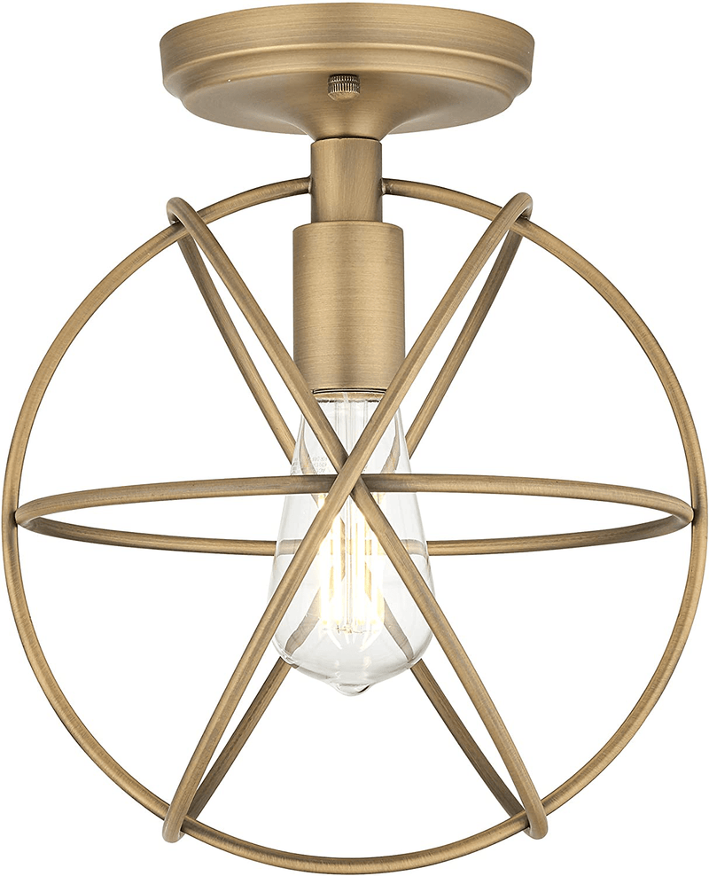 Avesso Antique Brass Semi Flush Mount Ceiling Light with LED Bulb LL-CL439-3AB Home & Garden > Lighting > Lighting Fixtures > Ceiling Light Fixtures KOL DEALS   