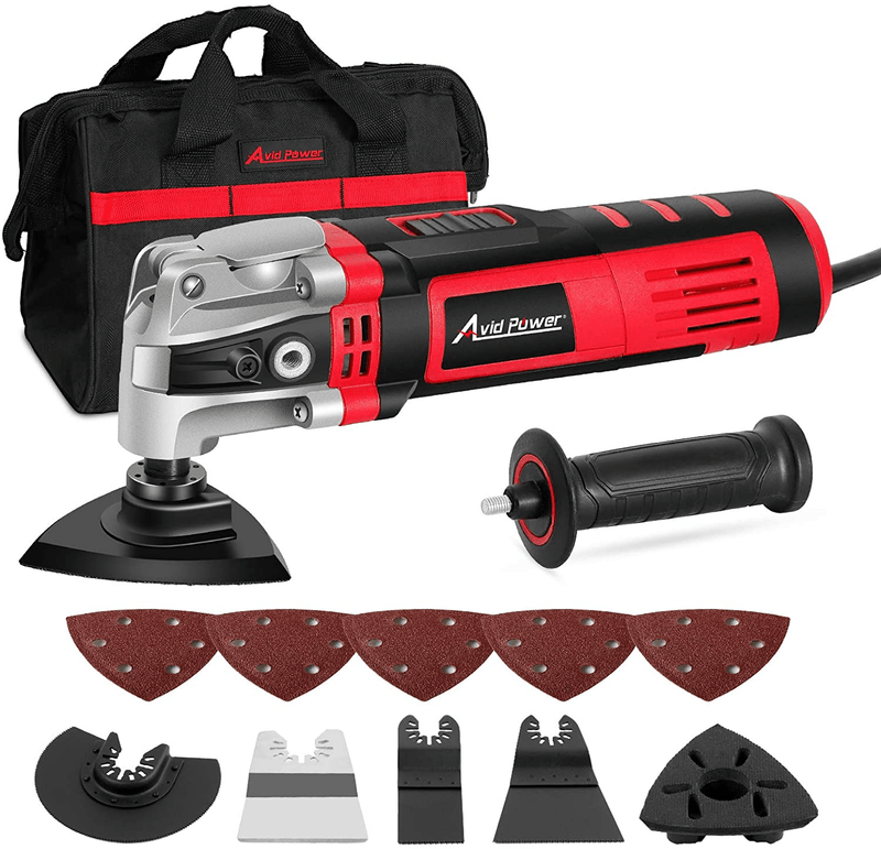 AVID POWER Oscillating Tool, 3.5-Amp Oscillating Multi Tool with 4.5°Oscillation Angle, 6 Variable Speeds and 13pcs Saw Accessories, Auxiliary Handle and Carrying Bag Hardware > Tools > Multifunction Power Tools Avid Power Default Title  