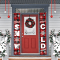 AVOIN Let it Snow Baby It's Cold Outside Porch Sign, Winter Holiday Christmas Hanging Banner Flag for Yard Indoor Outdoor Party 12 x 72 Inch Home & Garden > Decor > Seasonal & Holiday Decorations& Garden > Decor > Seasonal & Holiday Decorations AVOIN colorlife Red and Blacl  