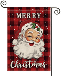 AVOIN Merry Christmas Watercolor Buffalo Check Plaid Santa Claus Garden Flag Vertical Double Sized, Winter Holiday Yard Outdoor Decoration 12.5 x 18 Inch Home & Garden > Decor > Seasonal & Holiday Decorations& Garden > Decor > Seasonal & Holiday Decorations AVOIN colorlife Red and Black Garden Size-12.5 x 18" 