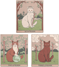 AWAYTR 3Pcs Small Tarot Tapestry - Cat Tapestry Wall Hanging for Livingroom Dorm Apartment Bedroom Office Decor(Cups Tapestry,16x20in） Home & Garden > Decor > Artwork > Decorative TapestriesHome & Garden > Decor > Artwork > Decorative Tapestries AWAYTR Wands Tapestry 20x24in/55x60cm 