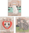 AWAYTR 3Pcs Small Tarot Tapestry - Cat Tapestry Wall Hanging for Livingroom Dorm Apartment Bedroom Office Decor(Cups Tapestry,16x20in） Home & Garden > Decor > Artwork > Decorative TapestriesHome & Garden > Decor > Artwork > Decorative Tapestries AWAYTR Swords Tapestry 16x20in/45x50cm 