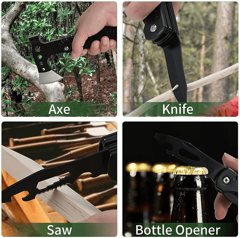 Awayya Multitool Hatchet, Camping Accessories Survival Gear and Equipment Multi Tool with Axe Knife, Unique Gifts for Men Boyfriend Sporting Goods > Outdoor Recreation > Camping & Hiking > Camping Tools Awayya   