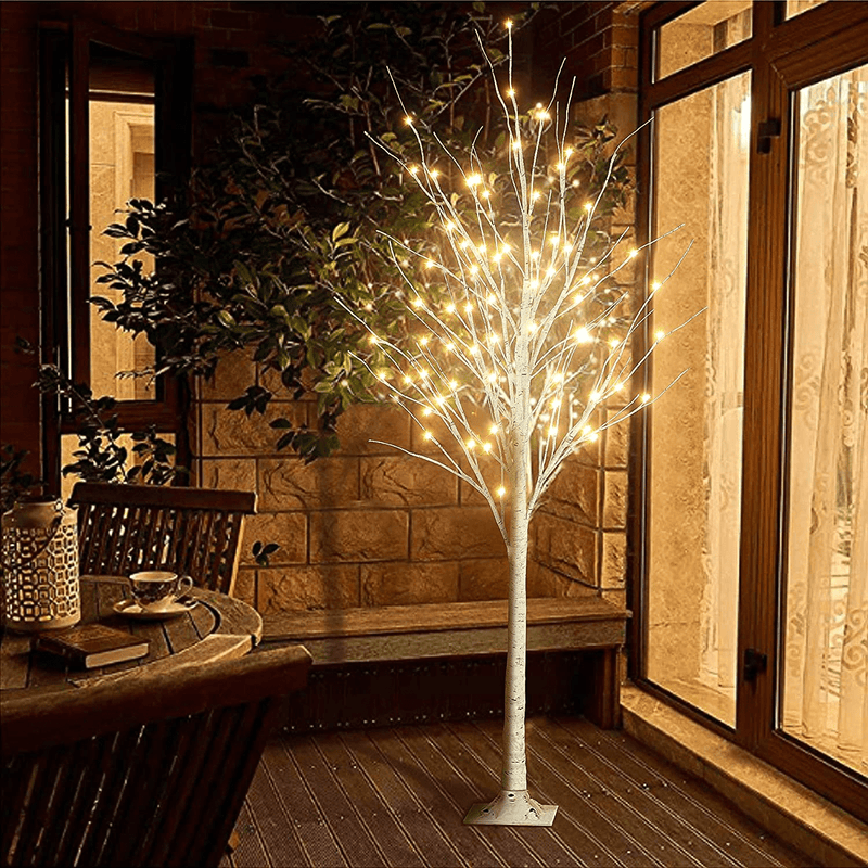 AWQM 4 Feet 5 Feet and 6 Feet Birch Tree, Pack of 3, for Home, Festival, Party, and Christmas Decoration, Indoor and Outdoor Use, Warm White Home & Garden > Decor > Seasonal & Holiday Decorations& Garden > Decor > Seasonal & Holiday Decorations AWQM   