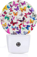 Axayaz Colorful Butterflies Night Light Plug into Wall Butterfly Morpho Wings Auto Sensor LED Dusk to Dawn Light for Bedroom Staircase Home & Garden > Lighting > Night Lights & Ambient Lighting Axayaz Colorful Butterflies Standard Size 