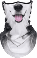 AXBXCX 3D Animal Neck Gaiter Warmer Windproof Face Mask Scarf for Ski Halloween Costume  AXBXCX Husky Dog Mbc-09  