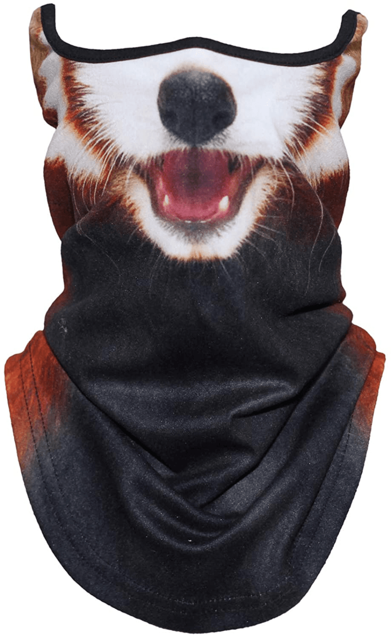 AXBXCX 3D Animal Neck Gaiter Warmer Windproof Face Mask Scarf for Ski Halloween Costume  AXBXCX Red Panda  