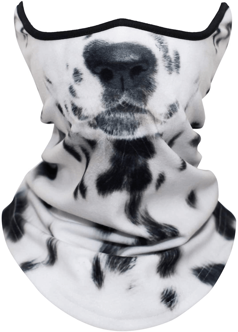 AXBXCX 3D Animal Neck Gaiter Warmer Windproof Face Mask Scarf for Ski Halloween Costume  AXBXCX Dalmatians  