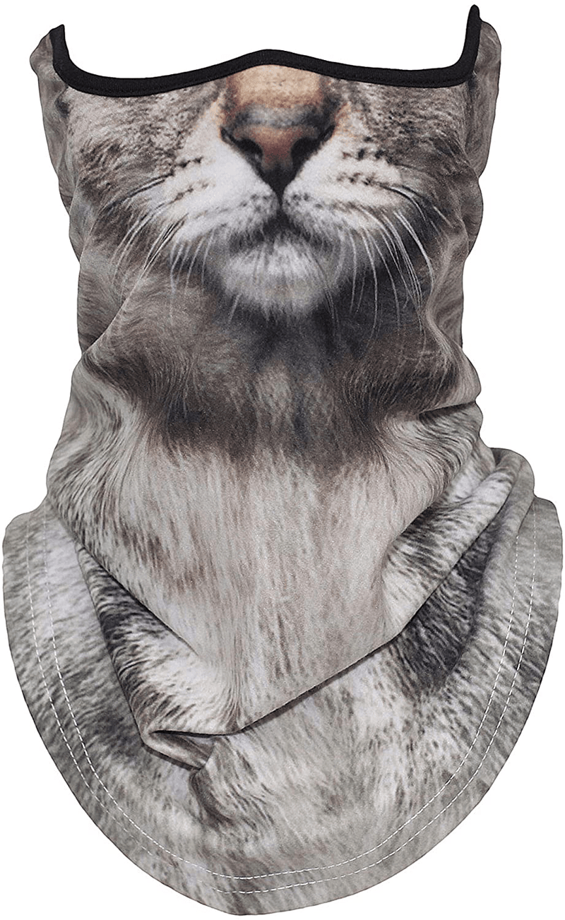 AXBXCX 3D Animal Neck Gaiter Warmer Windproof Face Mask Scarf for Ski Halloween Costume  AXBXCX American Shorthair Mbc-21  