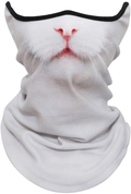 AXBXCX 3D Animal Neck Gaiter Warmer Windproof Face Mask Scarf for Ski Halloween Costume  AXBXCX White Cat  