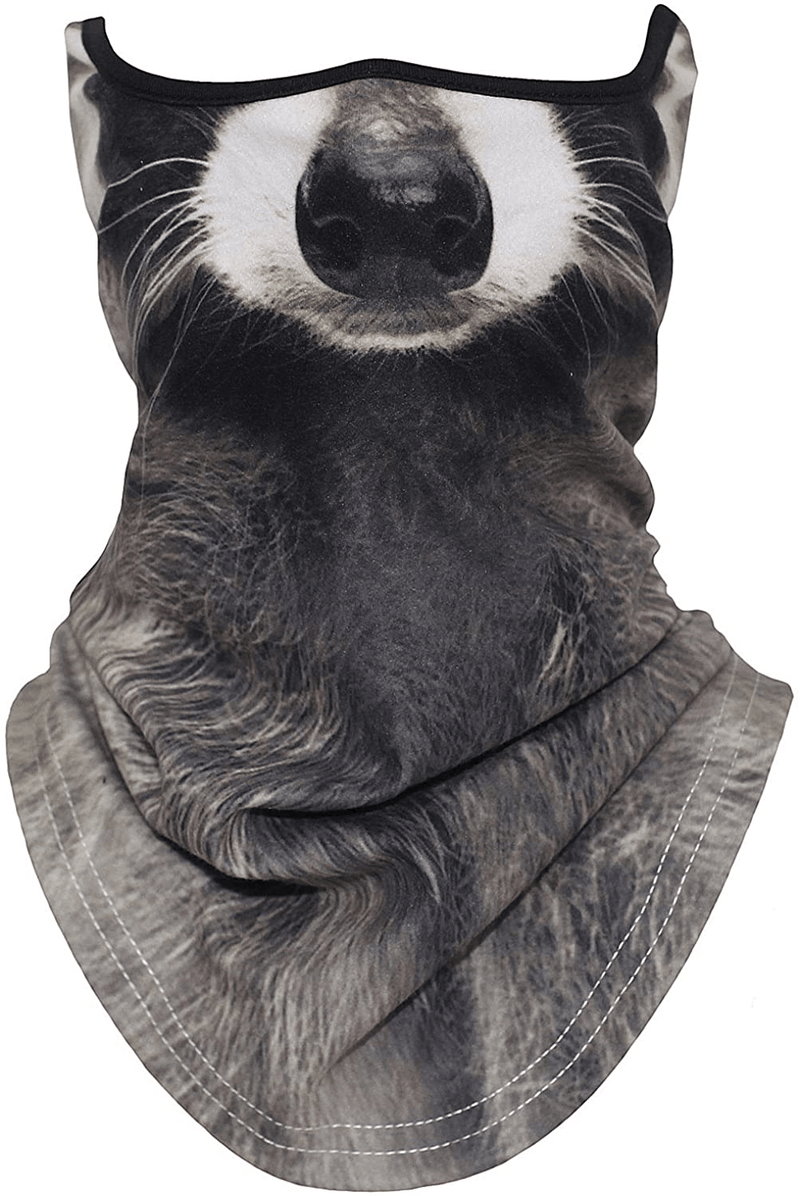 AXBXCX 3D Animal Neck Gaiter Warmer Windproof Face Mask Scarf for Ski Halloween Costume  AXBXCX 1