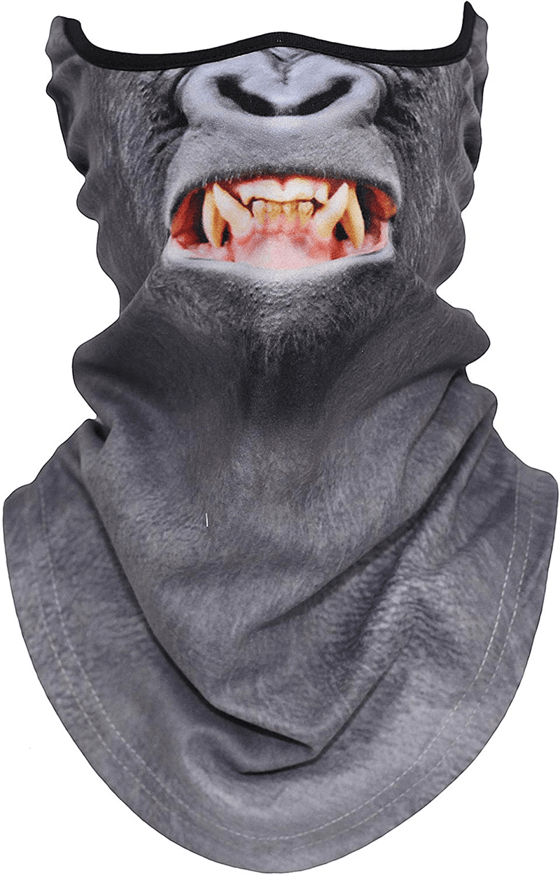 AXBXCX 3D Animal Neck Gaiter Warmer Windproof Face Mask Scarf for Ski Halloween Costume