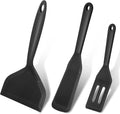 AYAYASTORY Seamless Series 3 Piece Silicone Spatula Set, 600F Heat-Resistant Flexible Nonstick Silicone Spatulas, Small Spatula Mini Brownie Serving Spatula, Mini Silicone Spatula Turner (Black) Home & Garden > Kitchen & Dining > Kitchen Tools & Utensils AYAYASTORY Black-Silicone Spatula 3pcs  