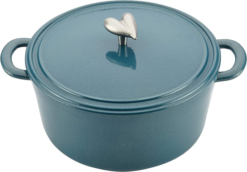 Ayesha Curry Cast Iron Enamel Casserole Dish/ Casserole Pan / Dutch Oven with Lid - 6 Quart, Twilight Teal Home & Garden > Kitchen & Dining > Cookware & Bakeware Ayesha Curry   