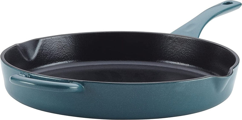 Ayesha Curry Cast Iron Enamel Casserole Dish/ Casserole Pan / Dutch Oven with Lid - 6 Quart, Twilight Teal Home & Garden > Kitchen & Dining > Cookware & Bakeware Ayesha Curry Twilight Teal Skillet (12") 