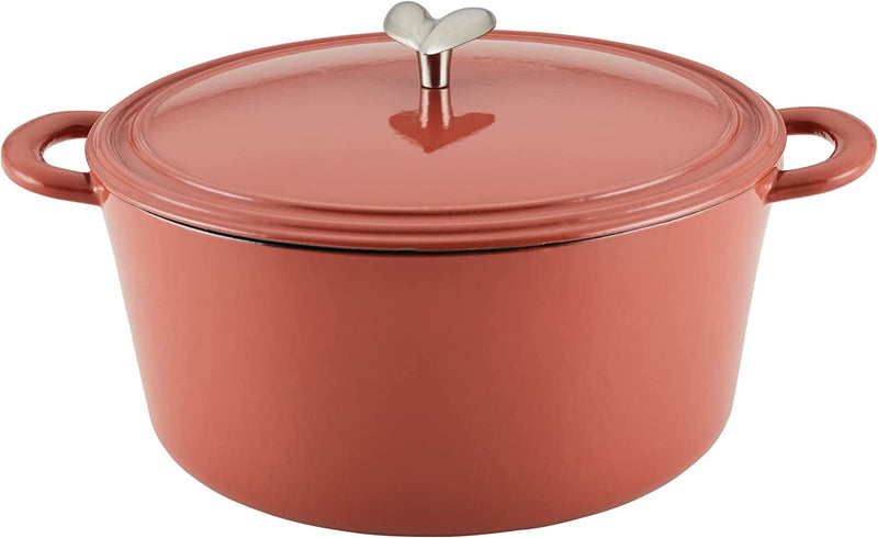 Ayesha Curry Cast Iron Enamel Casserole Dish/ Casserole Pan / Dutch Oven with Lid - 6 Quart, Twilight Teal Home & Garden > Kitchen & Dining > Cookware & Bakeware Ayesha Curry Redwood Red Dutch Oven 