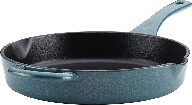Ayesha Curry Cast Iron Enamel Casserole Dish/ Casserole Pan / Dutch Oven with Lid - 6 Quart, Twilight Teal Home & Garden > Kitchen & Dining > Cookware & Bakeware Ayesha Curry Twilight Teal Skillet (10") 