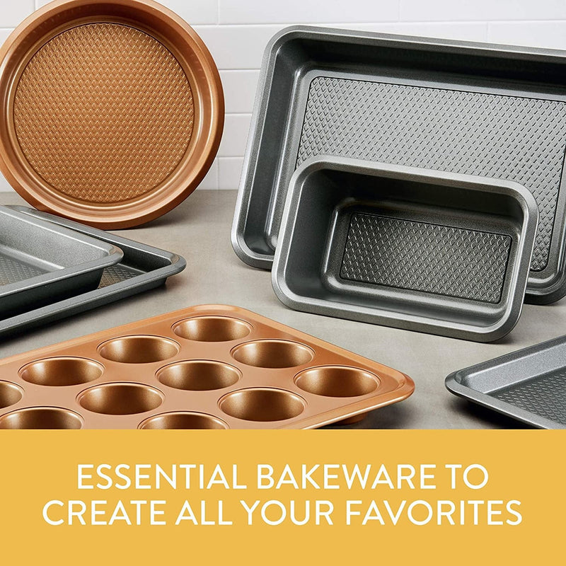 Ayesha Curry Nonstick Bakeware Set/Baking Pans - 3 Piece, Brown Home & Garden > Kitchen & Dining > Cookware & Bakeware Ayesha Curry Kitchenware   