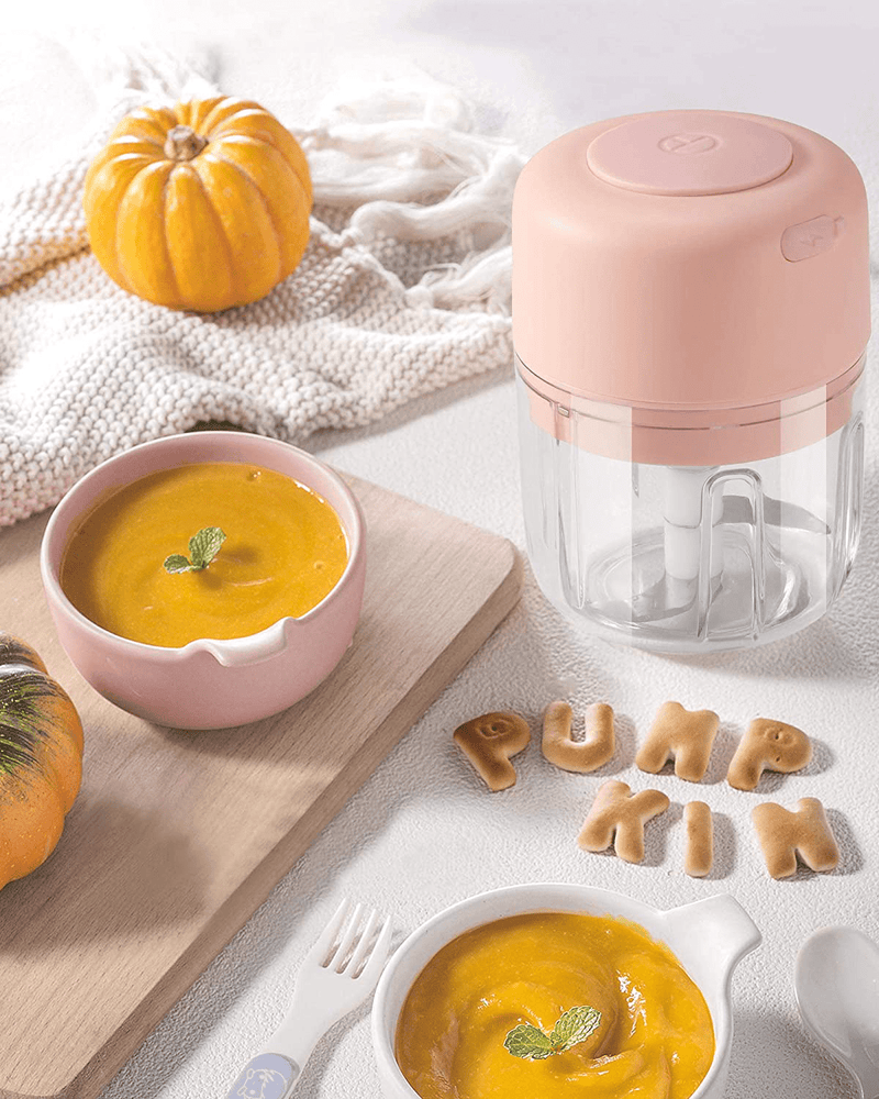 AYOTEE Wireless Electric Small Food Processor, Mini Food Chopper For Garlic Veggie Vegetables Fruit,Salad Mincing & Puree,Kitchen,1 Cup 250ML,BPA free,Pink Home & Garden > Kitchen & Dining > Kitchen Tools & Utensils > Kitchen Knives AYOTEE   