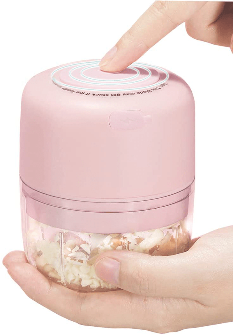 AYOTEE Wireless Electric Small Food Processor, Mini Food Chopper For Garlic Veggie Vegetables Fruit,Salad Mincing & Puree,Kitchen,1 Cup 250ML,BPA free,Pink Home & Garden > Kitchen & Dining > Kitchen Tools & Utensils > Kitchen Knives AYOTEE Pink 100ml 