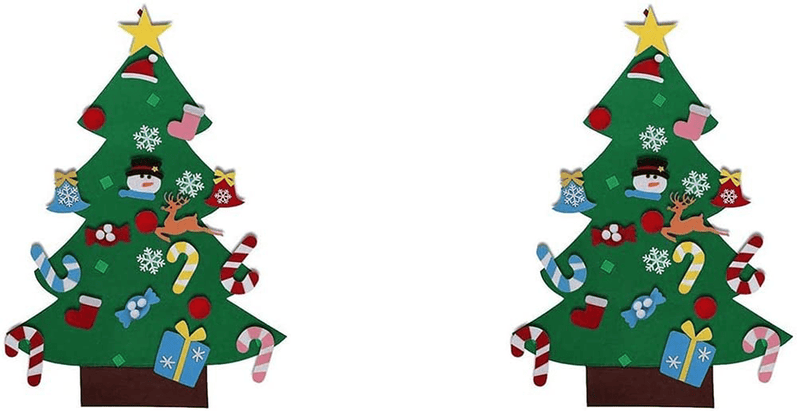 Aytai DIY Felt Christmas Tree Set with Ornaments for Kids, Xmas Gifts, New Year Door Wall Hanging Decorations Home & Garden > Decor > Seasonal & Holiday Decorations& Garden > Decor > Seasonal & Holiday Decorations Aytai Two Pack  
