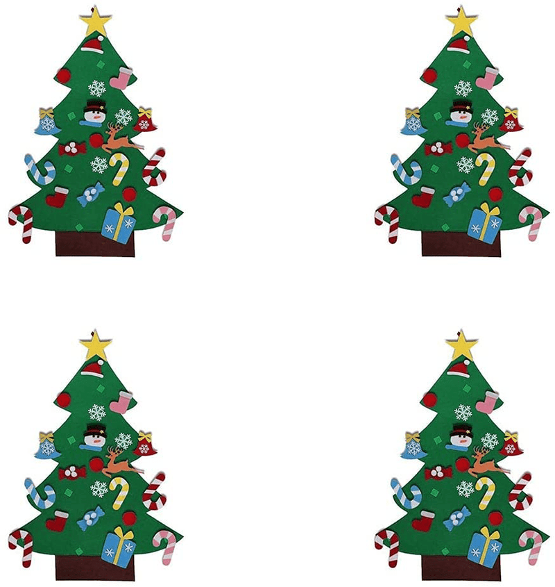 Aytai DIY Felt Christmas Tree Set with Ornaments for Kids, Xmas Gifts, New Year Door Wall Hanging Decorations Home & Garden > Decor > Seasonal & Holiday Decorations& Garden > Decor > Seasonal & Holiday Decorations Aytai Four Pack  