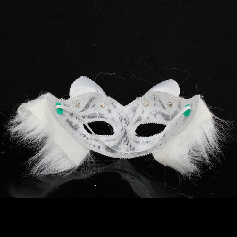 Ayyufe Halloween Decorations Halloween Home Decor Women Fox Half Face Lace Eye Mask Masquerade Halloween Dress up Party Props Apparel & Accessories > Costumes & Accessories > Masks AYYUFE   