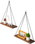 AZL1 Life Concept Wall Mounted Floating Shelves, Set of 2, Display Ledge, Classic Rack for Room/Kitchen/Office, Rustic Brown Furniture > Shelving > Wall Shelves & Ledges AZL1 Life Concept Torched Brown  
