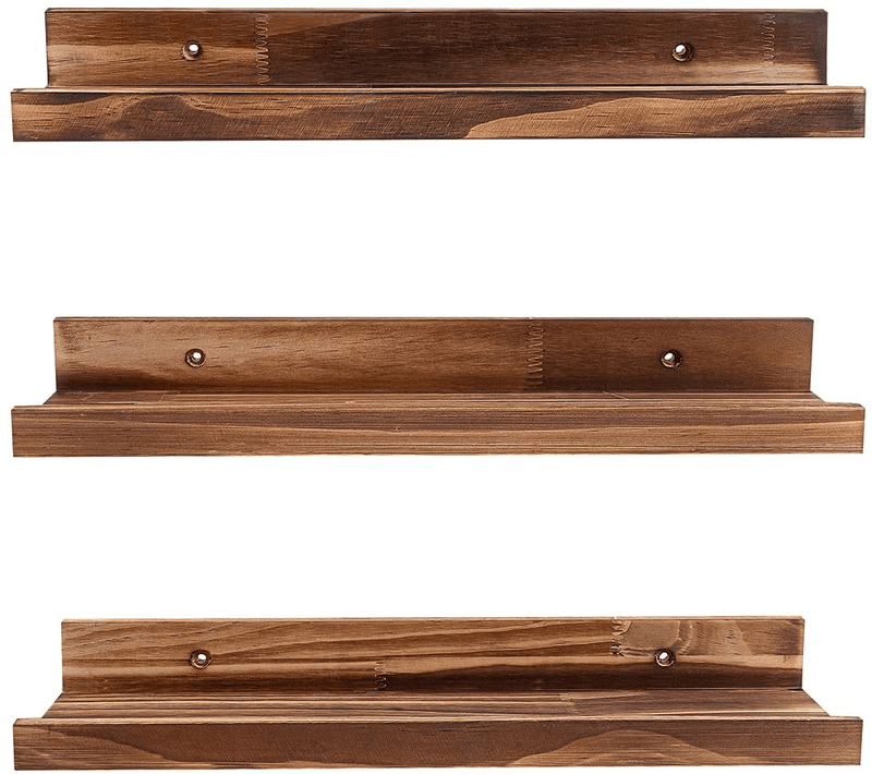 AZSKY 36 Inch Floating Shelves Wood Wall Mounted Set of 3,Bookshelf for Wall Long Wooden Large Picture Ledge Shelf for Home Decoration for bedrooms,Office,Living Room, Kitchen,3 Different Sizes Furniture > Shelving > Wall Shelves & Ledges AZSKY 16-in set3  