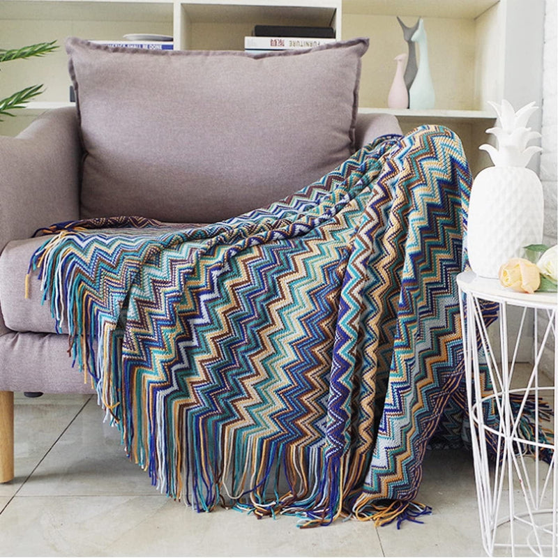 Aztec Throw Blanket Native American Blanket Southwest Throws Cover for Couch Chair Sofa Bed Outdoor Boho Throw Blanket Beach Travel (51 X 63 Inch) Home & Garden > Decor > Chair & Sofa Cushions EZNYGHT Green 50*90.5" 