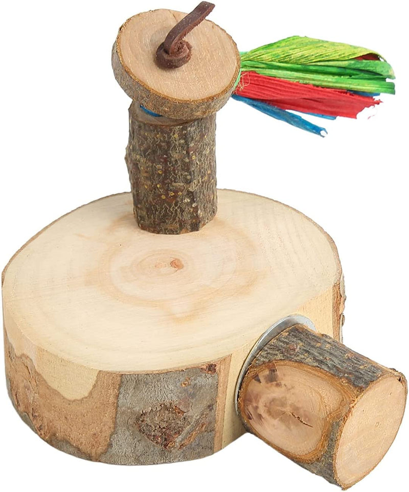 Perch Platform, Hand Made Natural Materials Easy Installation Durable Bird round Wooden Stand Platform Bite Resistant for Cockatiel (S) Animals & Pet Supplies > Pet Supplies > Bird Supplies WEYI   