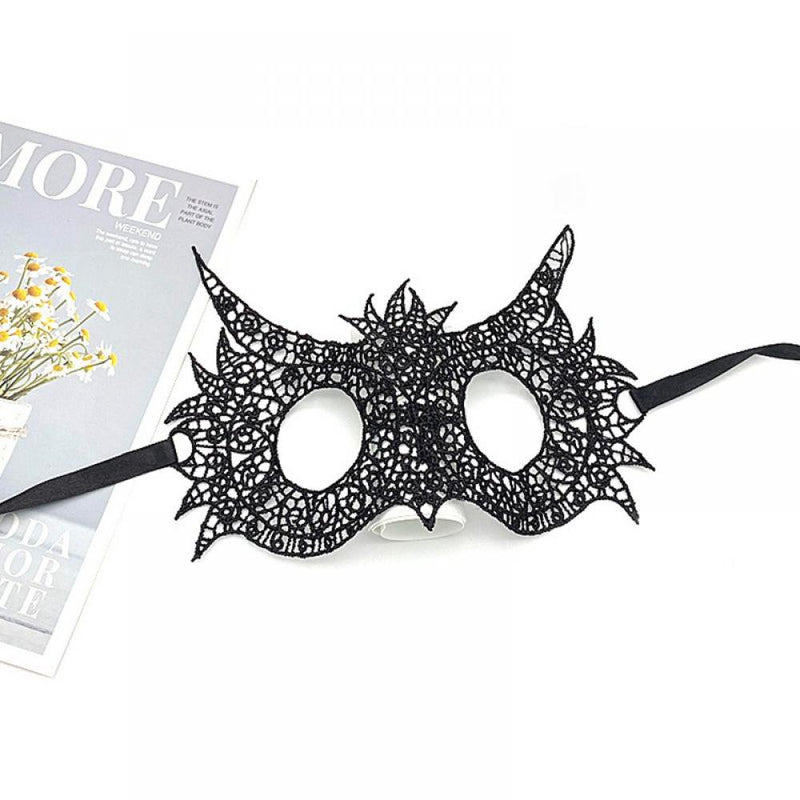 Overfox Women Lace Mask Masquerade Venetian Eyemask Halloween Sexy Woman Lace Mask for Halloween Masquerade Carnival Party Costume Ball Apparel & Accessories > Costumes & Accessories > Masks Overfox E  