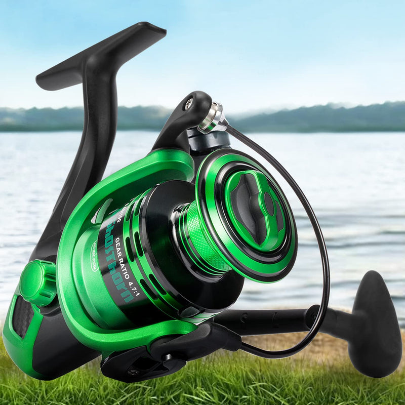 Spinning Fishing Reel for Saltwater Freshwater - Carbon Fiber Washers 42.5 Lb Max Drag - Ultra Smooth Lightweight Spinning Fishing Reel for Bass Catfish Crappie Trout Sporting Goods > Outdoor Recreation > Fishing > Fishing Reels Ghosthorn 5000  