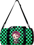 HANDAFA Anime Demon Slay Large Capacity Gym Bag Manga Kemitsu Sport Duffel Bag with Shoe Bag(Fire) Home & Garden > Household Supplies > Storage & Organization HANDAFA Tanjirou  