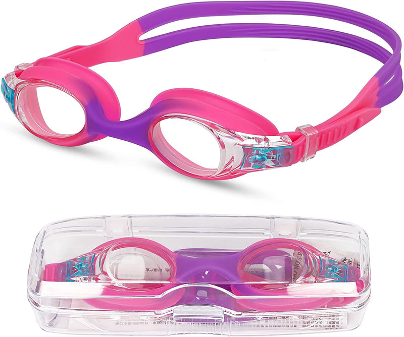FYY Kids Swim Goggles ,Swimming Goggles for Kids (3-14)-Leak Proof Anti-Fog Anti-Uv for Age 3-16 Girls and Boys Furniture > Shelving > Wall Shelves & Ledges Fyy Pink  