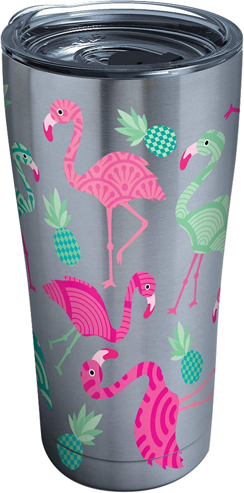 Tervis Flamingo Pattern Insulated Tumbler with Wrap and Fuschia Lid, 24 Oz, Clear Home & Garden > Kitchen & Dining > Tableware > Drinkware Tervis Stainless Steel 20 ounces (Tumbler) 