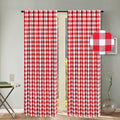 Light & Pro Black and White Gingham Check Curtain - Window Treatment Décor Panel for Kitchen Nursery Bedroom Livingroom - Buffalo Plaid Rod Pocket Curtains Pack of 2 - 50X63 Inch Home & Garden > Decor > Window Treatments > Curtains & Drapes Light & Pro Red White 50x96 