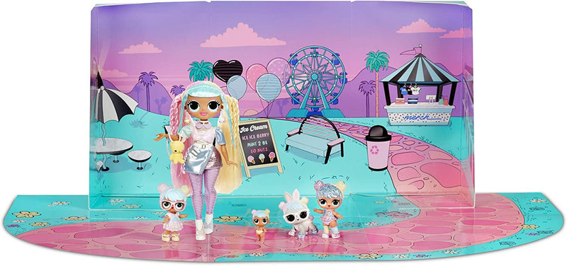LOL Surprise OMG Bon Bon Family with 45+ Surprises Including Candylicious OMG Doll, Bon Bon, Bling Bon Bon, Lil Bon Bon, Hop Hop, Accessories, and Foldable Playset | Kids 36 Months - 10 Years Old