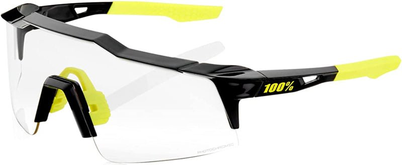 100% Speedcraft SL Sport Performance Sunglasses - Sport and Cycling Eyewear Sporting Goods > Outdoor Recreation > Cycling > Cycling Apparel & Accessories 100% Gloss Black - Photochromic Lens  