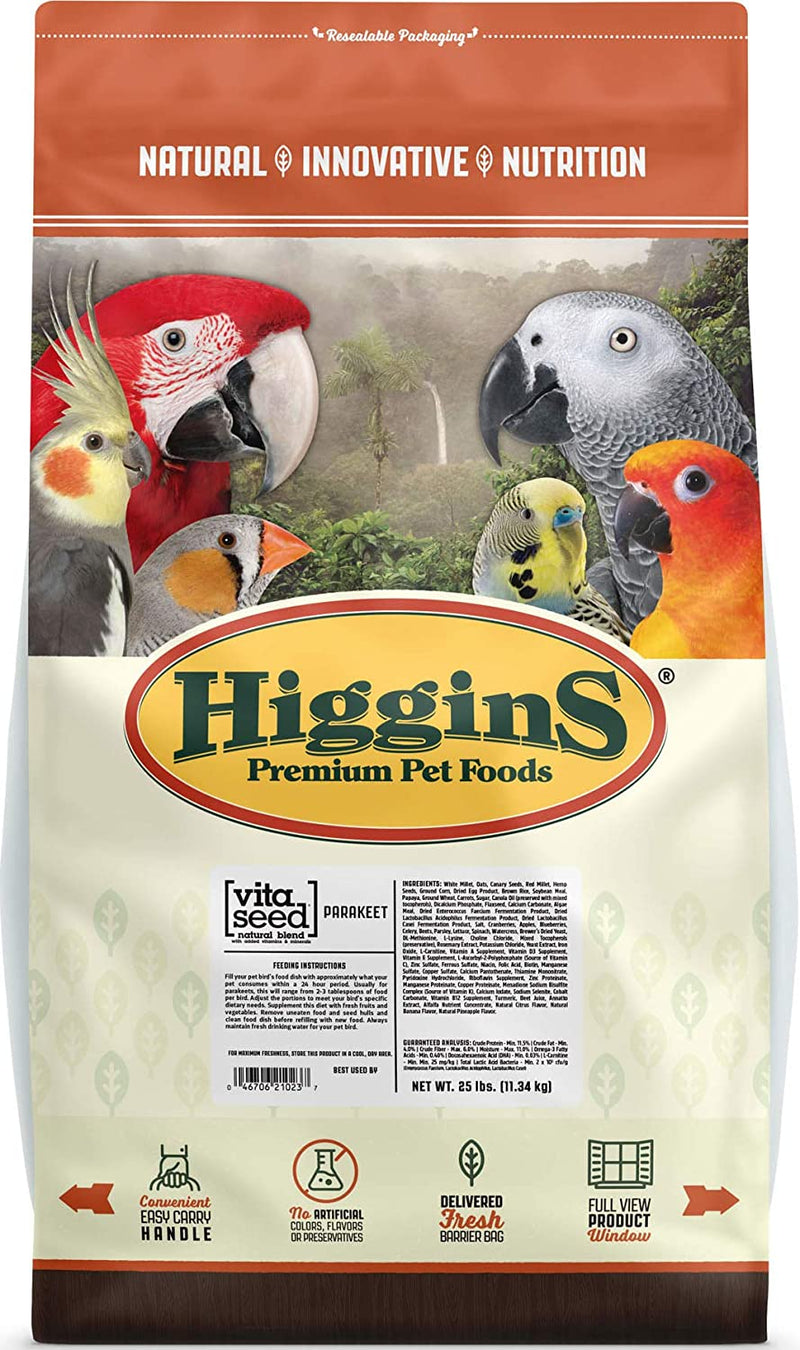 Higgins 466158 Vita Seed Parakeet Food for Birds, 25-Pound Animals & Pet Supplies > Pet Supplies > Bird Supplies > Bird Food Phillips Feed & Pet Supply   