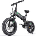 Wooken Electric Bike, 20'' Fat Tire Electric Bike for Adults, 500W Folding Electric Bike with 48V 10Ah Battery, Shimano 7 Speed Gears, Dual Shock Absorber, 20MPH Ebike for Commute Mountain Beach Snow Sporting Goods > Outdoor Recreation > Cycling > Bicycles Wooken Green  
