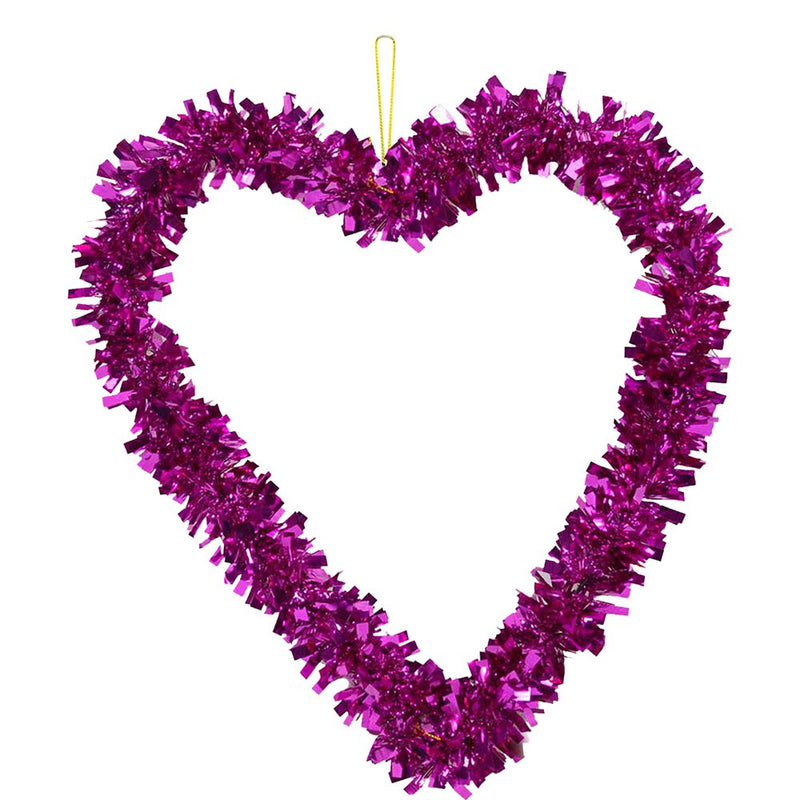Forestyashe Home Decor Valentine'S Day Love Heart Shape Garland Wall Hanging Decoration Party Pendant Gold Plastic Home & Garden > Decor > Seasonal & Holiday Decorations WOCLEILIY One Size Purple 