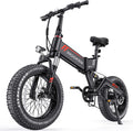Wooken Electric Bike, 20'' Fat Tire Electric Bike for Adults, 500W Folding Electric Bike with 48V 10Ah Battery, Shimano 7 Speed Gears, Dual Shock Absorber, 20MPH Ebike for Commute Mountain Beach Snow Sporting Goods > Outdoor Recreation > Cycling > Bicycles Wooken Red  